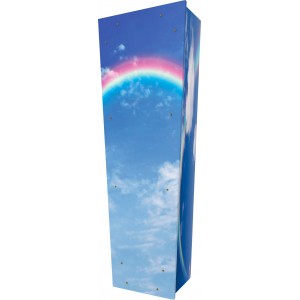 Beauty of a Rainbow - Personalised Picture Coffin with Customised Design.